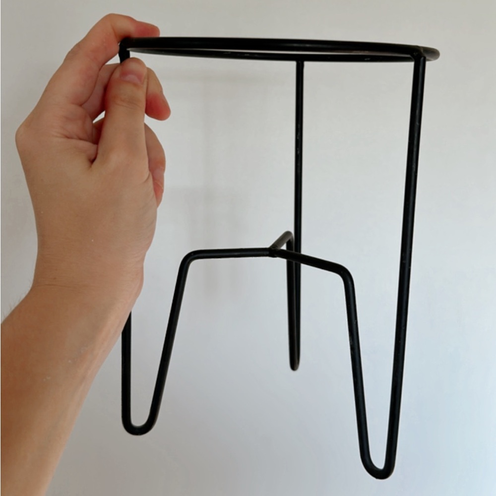 Black metal plant stand